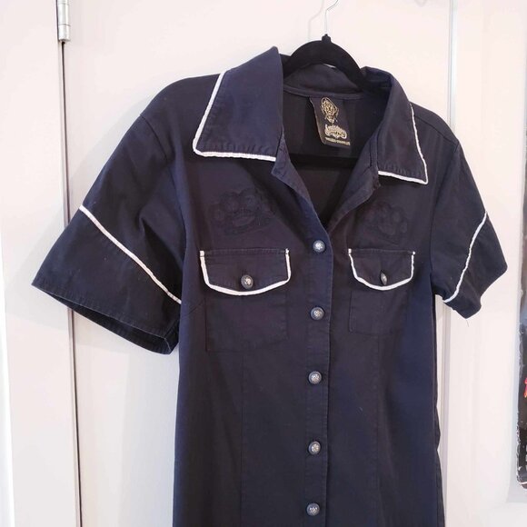 TATTOO CROSSOVER black Pinup bowling dress - Picture 1 of 12